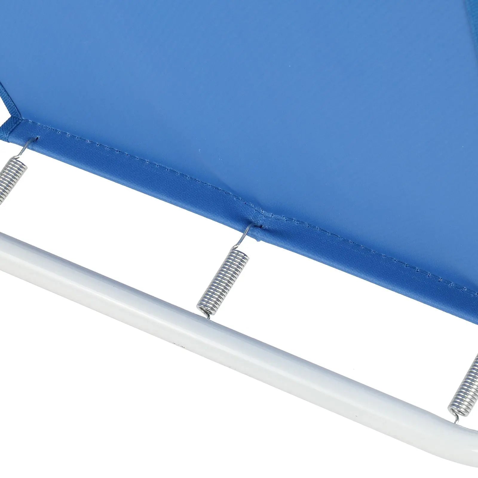 Oxford Cloth Iron Outdoor Beach Chair Blue Doba