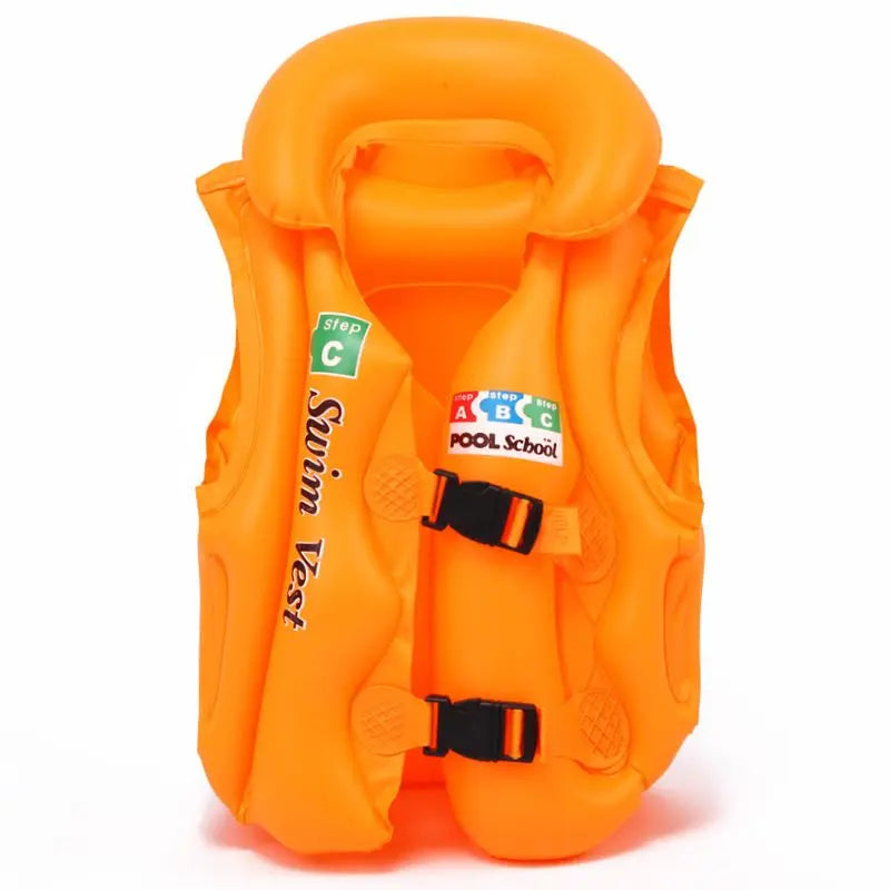 Swim Vest For Kids ; 4-12 Years Old Inflatable Swimming Floaties With Adjustable Safety Buckle & Dual Airbags For Boys Girls; Water Vest For Pool; Beach; Lake & Ocean Doba