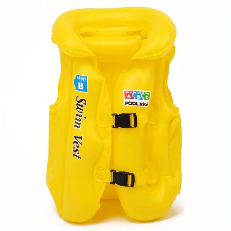 Swim Vest For Kids ; 4-12 Years Old Inflatable Swimming Floaties With Adjustable Safety Buckle & Dual Airbags For Boys Girls; Water Vest For Pool; Beach; Lake & Ocean Doba