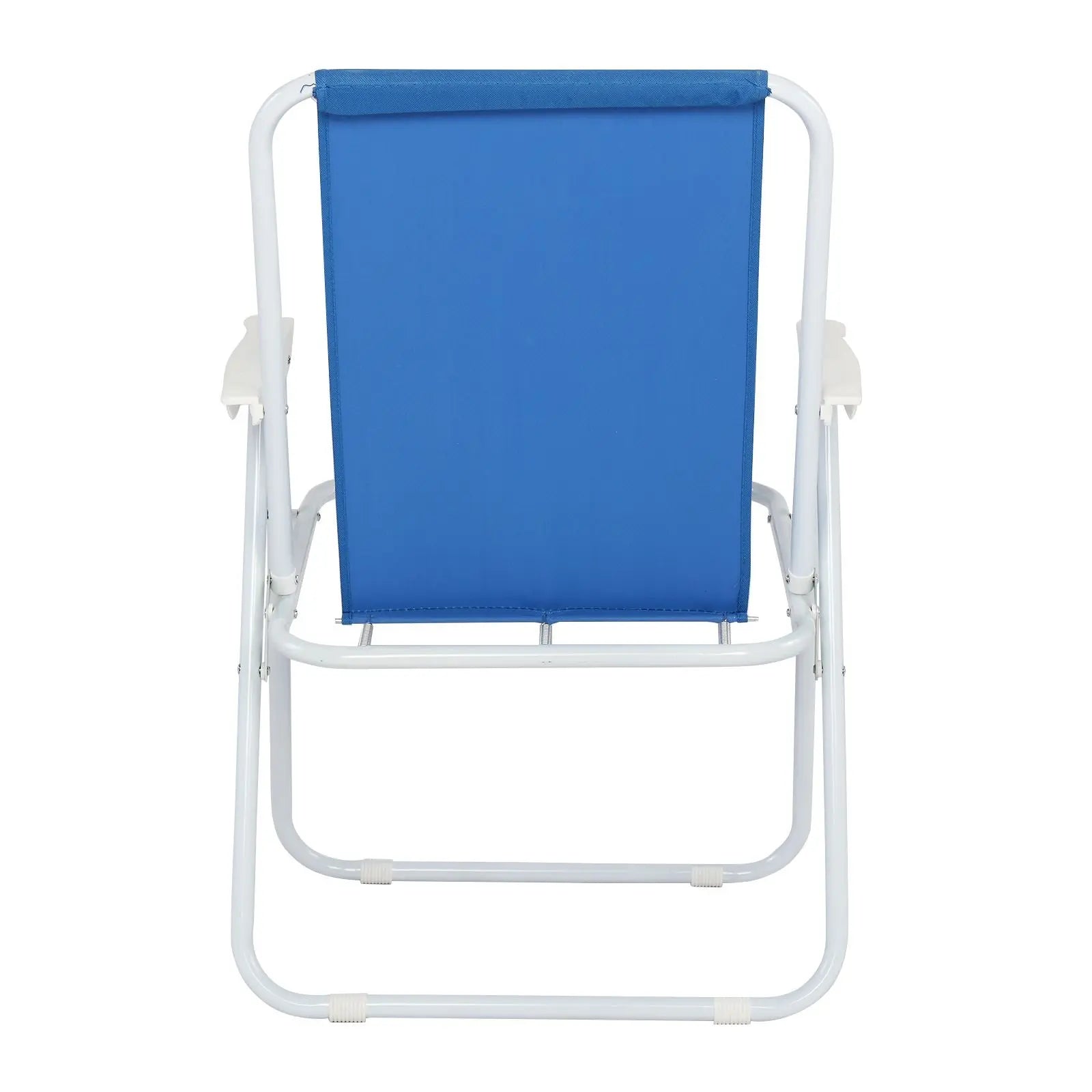 Oxford Cloth Iron Outdoor Beach Chair Blue Doba