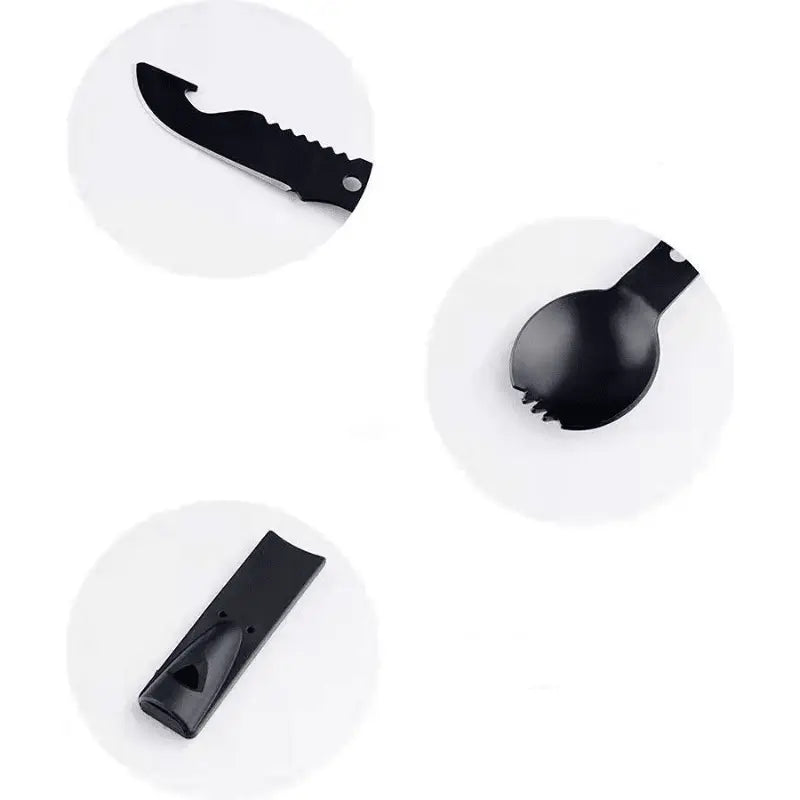 Camping Tableware Outdoor Stainless Steel Knife Fork Spoon Portable Multi-function Picnic Cutlery Outdoor Camping Equipment Doba