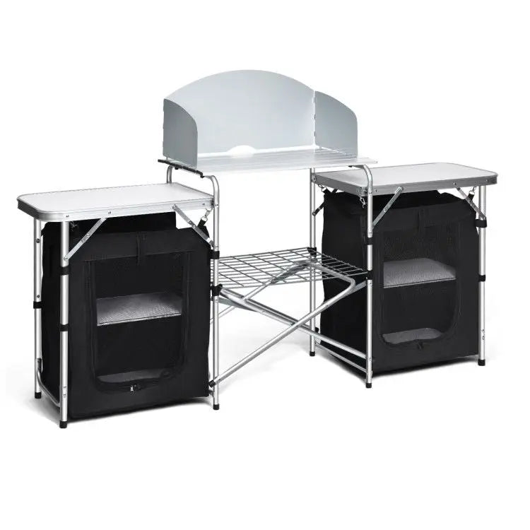 Folding Camping Table with Storage Organizer Doba