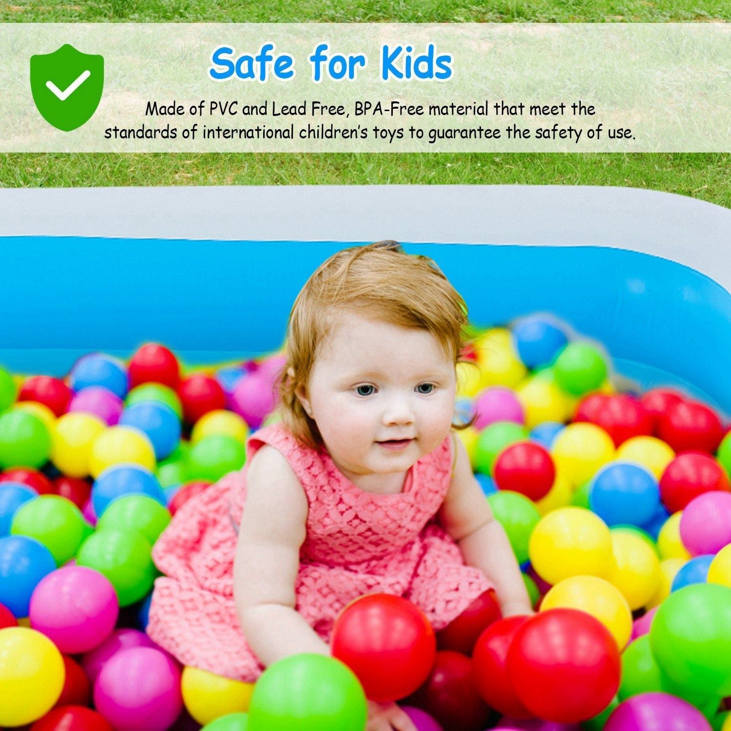 Inflatable Swimming Pools Family Swim Play Center Pool Blow up Kiddie Pool for Family Inflatable Lounge Pool for Kids Baby Adult Inflatable Water Ball Pool Doba