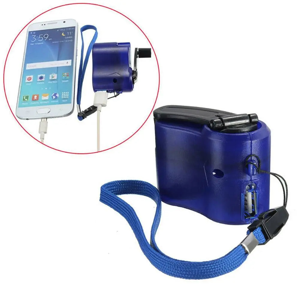 USB Hand Crank Phone Charger Manual Outdoor Hiking Camping Emergency Generator Camping Travel Charger Outdoor Survival Tools Doba