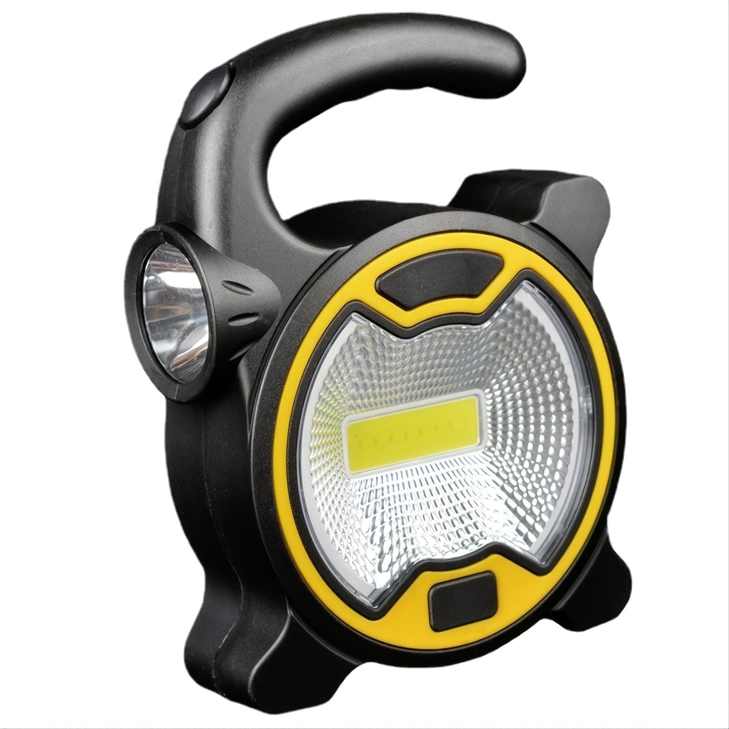 1pc LED COB Camping Flashlight Lantern AA Battery Power Floodlight + Side Torch Light Mini Portable COB Camping Lamps Work Lights(Without Battery) Doba