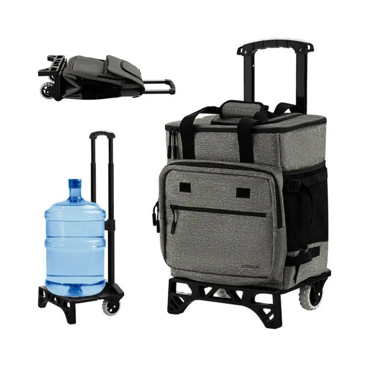 50-Can Large Leakproof Rolling Cooler with Detachable Bottom Plate Doba