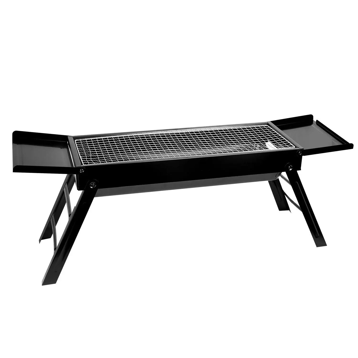 Foldable Charcoal BBQ Grill with Shelf Stainless Steel Grill Net Easy Setup Portable Tabletop Barbecue Grill for Camping Picnic Outdoor Party Backyard Doba