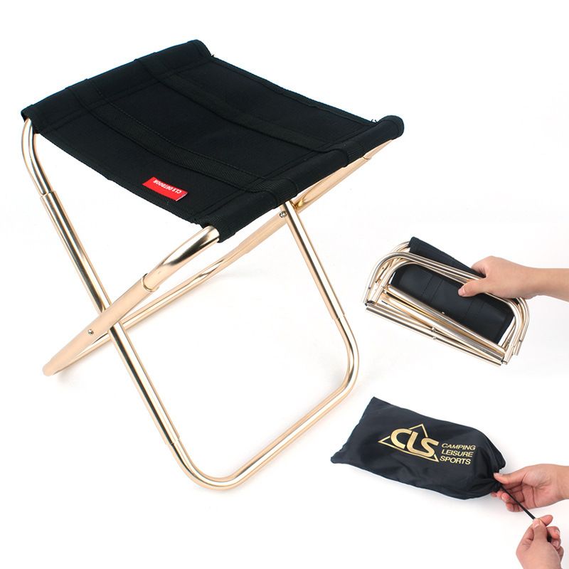 Outdoor folding chairs aluminum alloy fishing chairs barbecue folding stool portable camping pony Doba