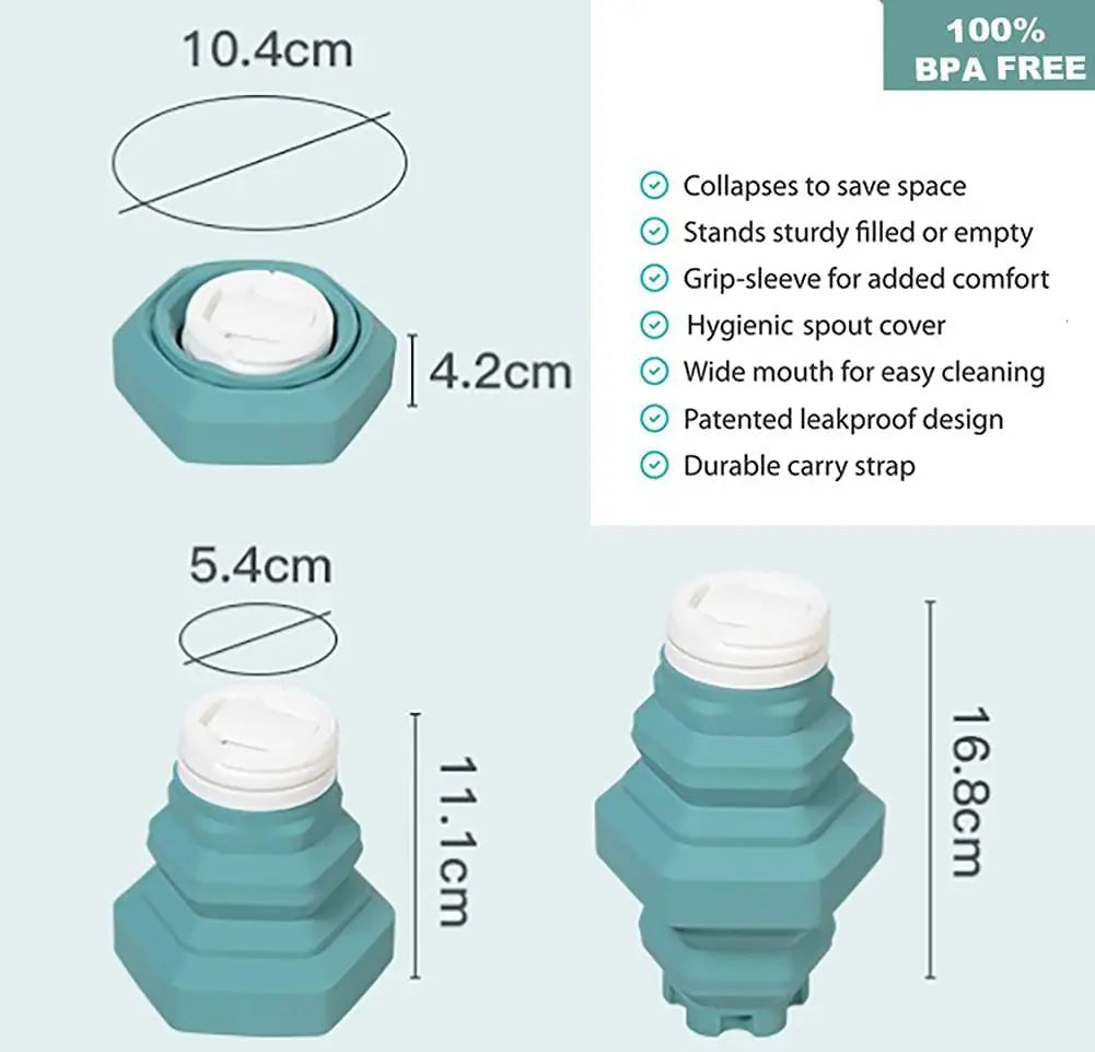 Silicone Folding Cup Foldable Collapsible Telescopic Water Bottle Outdoor Travel Children Cups Teacups Ware Jug Drink Water Copa Doba