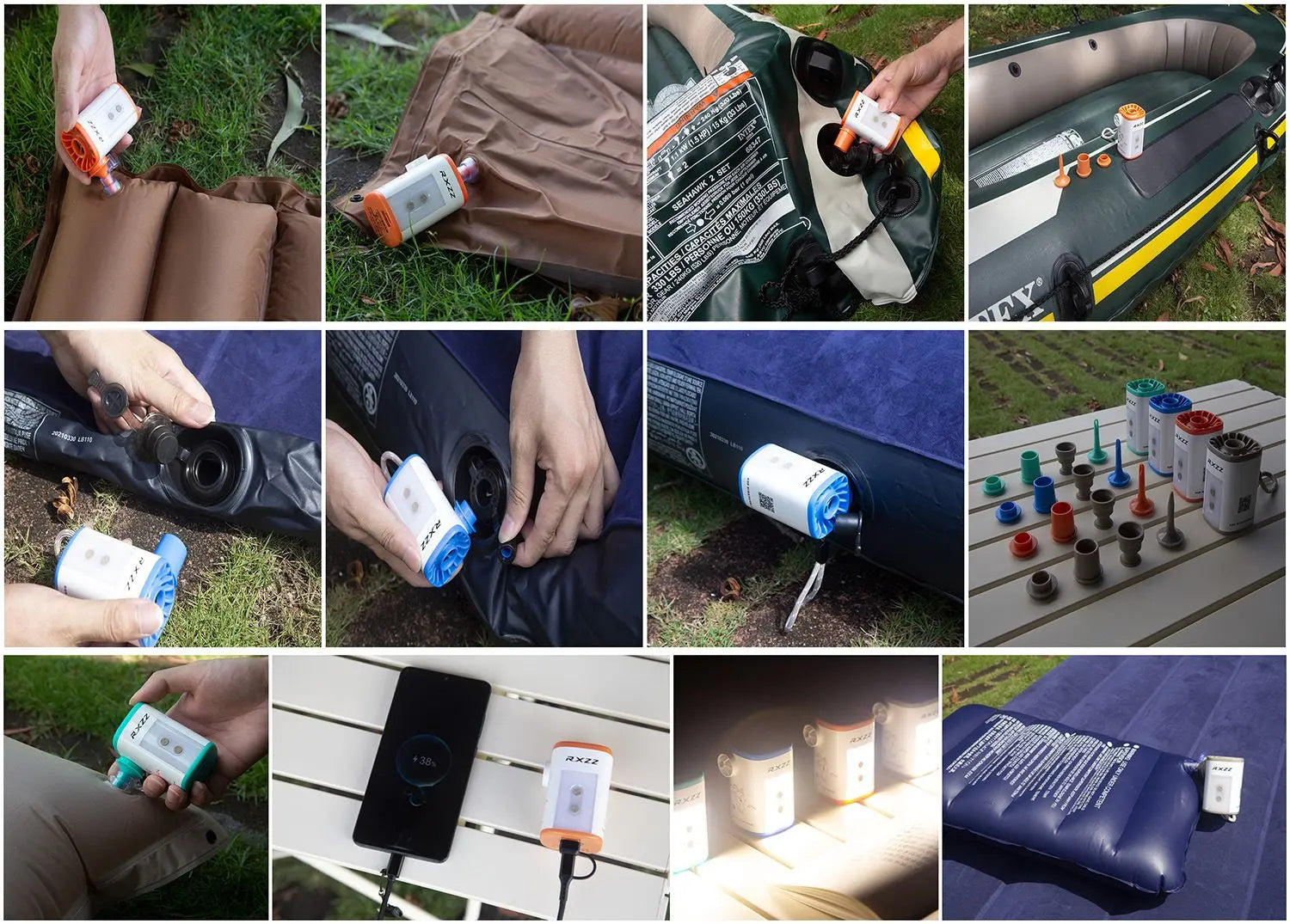 Outdoor camping supplies inflatable pump portable mini electric pump high-power portable inflatable pump Doba