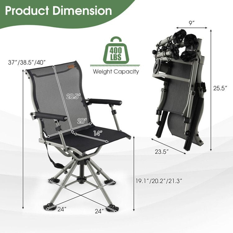 360 Degree Silent Swivel Hunting Chair Doba