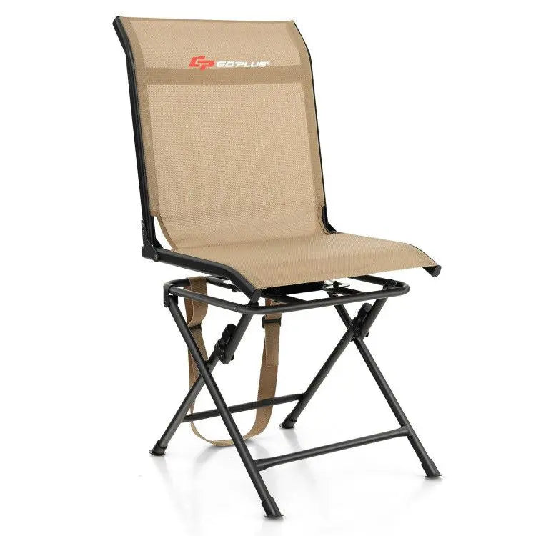 All weather Outdoor Foldable 360 Degree Swivel Chair with Iron Frame Doba