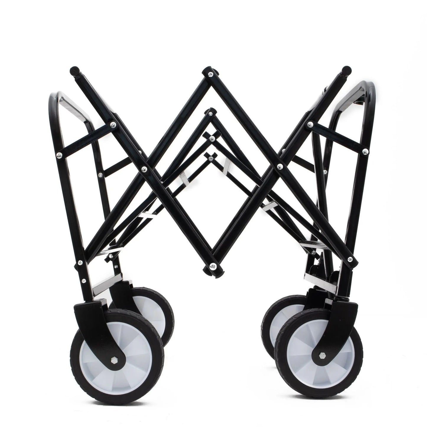 Collapsible Foldable Wagon Cart Beach Wagon Heavy Duty Utility Cart Utility Wagon Grocery Cart for for Camping Shopping Sports Gardeing Fishing Supports 225lbs ,All-Terrain Wheels black Doba