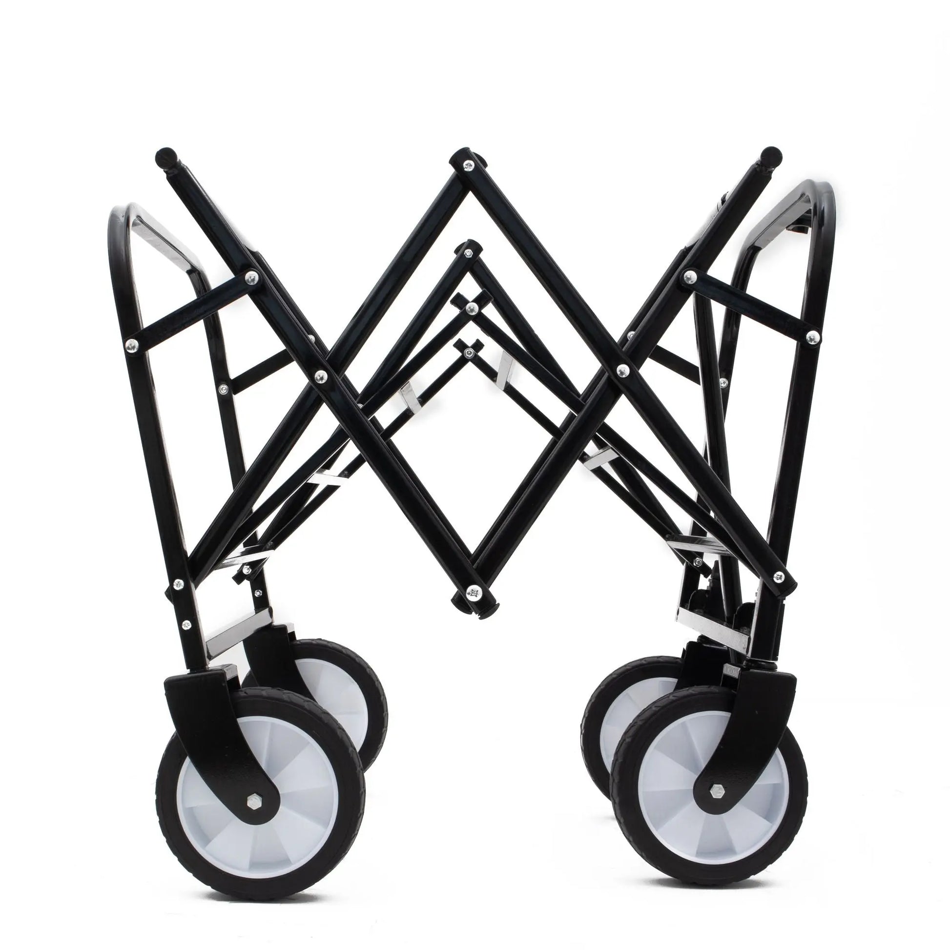 Collapsible Foldable Wagon Cart Beach Wagon Heavy Duty Utility Cart Utility Wagon Grocery Cart for for Camping Shopping Sports Gardeing Fishing Supports 225lbs ,All-Terrain Wheels black Doba