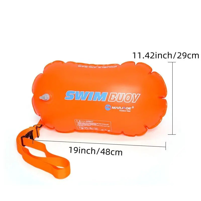 1pc High Visibility Swimming Float Safety Buoy Float With Dual Airbags Setup Doba