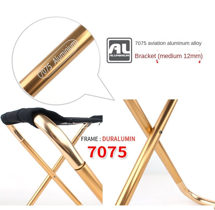 Outdoor folding chairs aluminum alloy fishing chairs barbecue folding stool portable camping pony Doba
