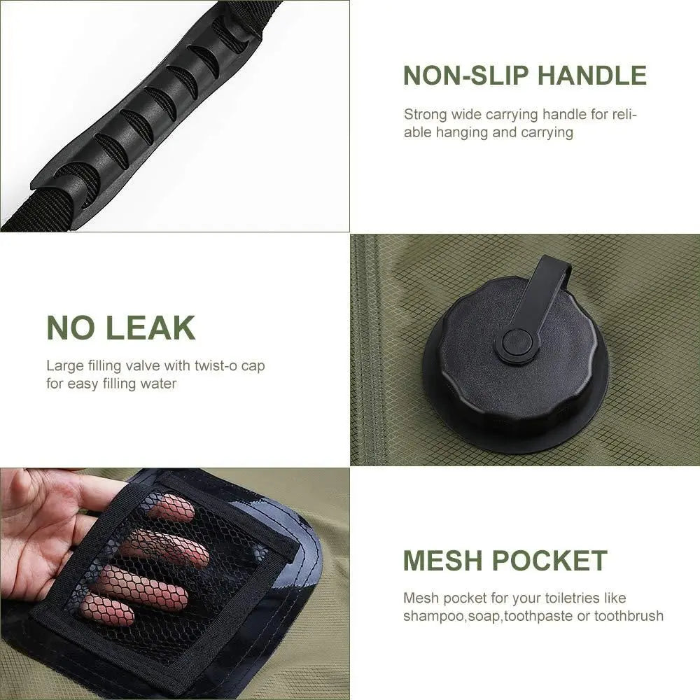 Outdoor Solar Concentrating Bath Bag Portable Shower Bag 20l Camping Shower Bath Water Bag Doba