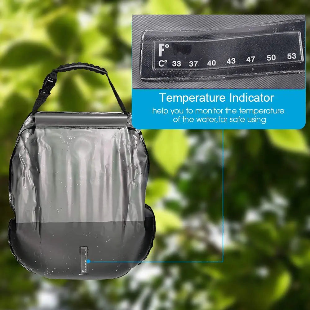 Outdoor Solar Concentrating Bath Bag Portable Shower Bag 20l Camping Shower Bath Water Bag Doba