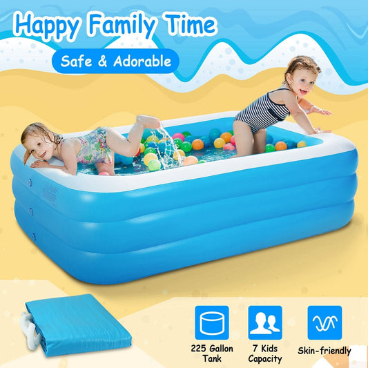 Inflatable Swimming Pools Family Swim Play Center Pool Blow up Kiddie Pool Doba