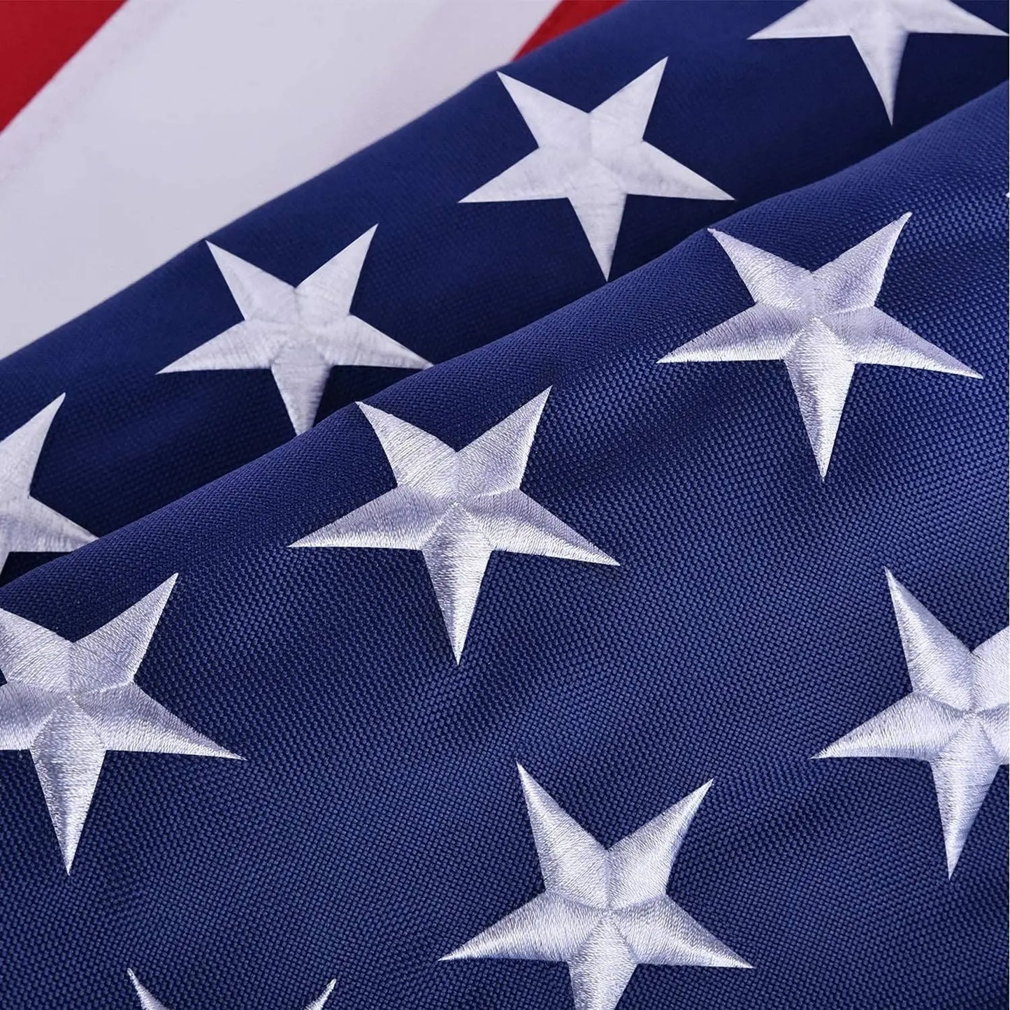 American Flag 10x15 ft 8x12 ft 6x10 ft 5x8 ft 4x6 ft 3x5 ft  2x3 ft Outdoor Heavy Duty Embroidered Stars USA Flag Sewn Stripes Fade Resistance Brass Grommets All Weather UV Active Doba