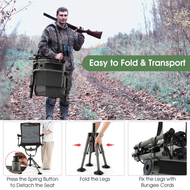 360 Degree Silent Swivel Hunting Chair Doba
