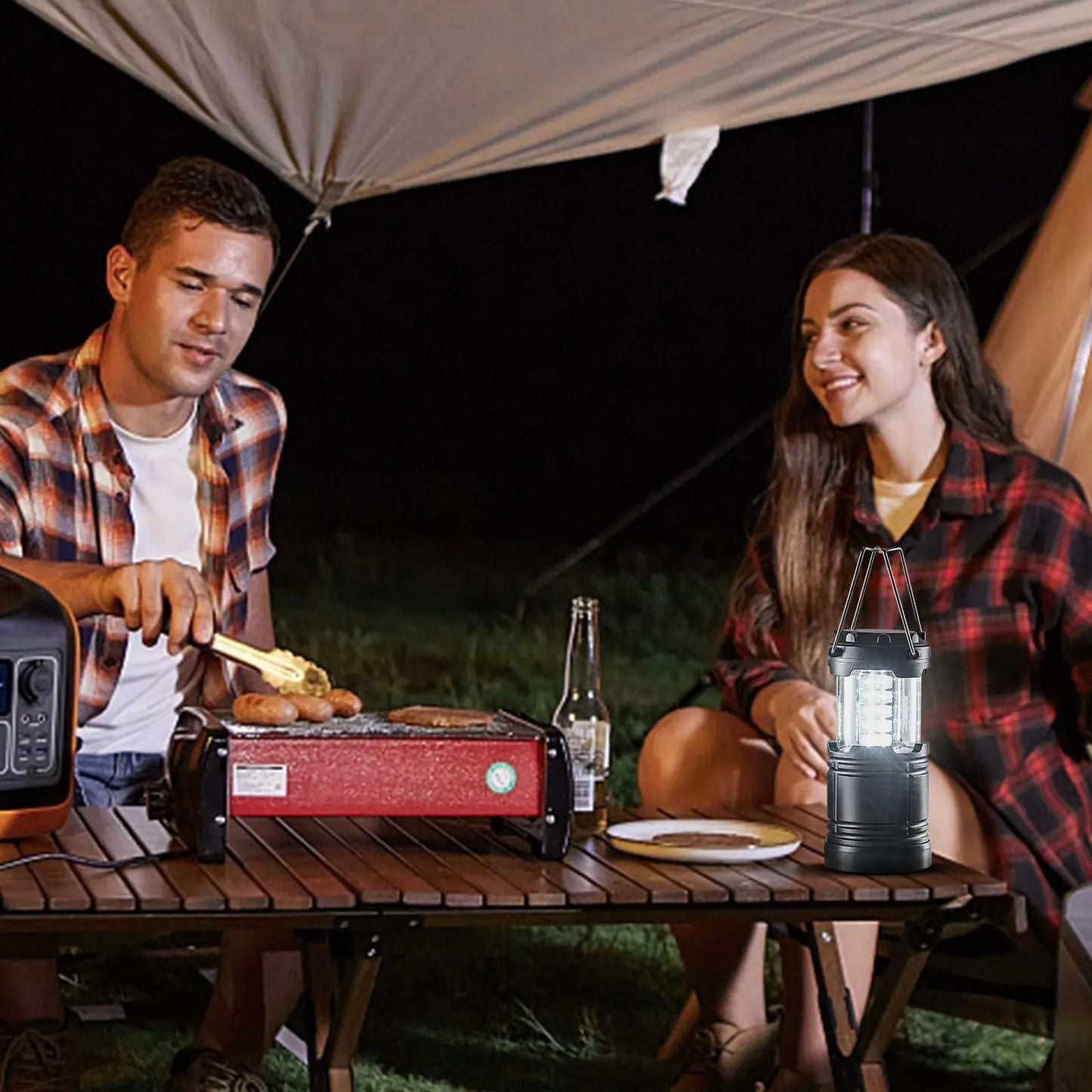 VEVOR LED Camping Lanterns Collapsible Battery Powered Camping Lights Set of 4 Doba