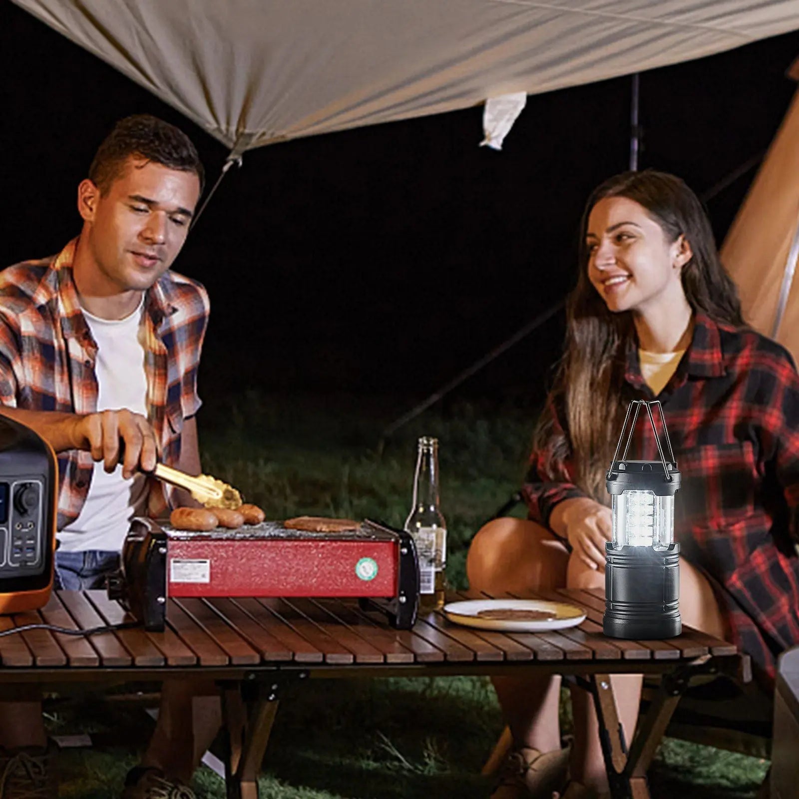 VEVOR LED Camping Lanterns Collapsible Battery Powered Camping Lights Set of 4 Doba
