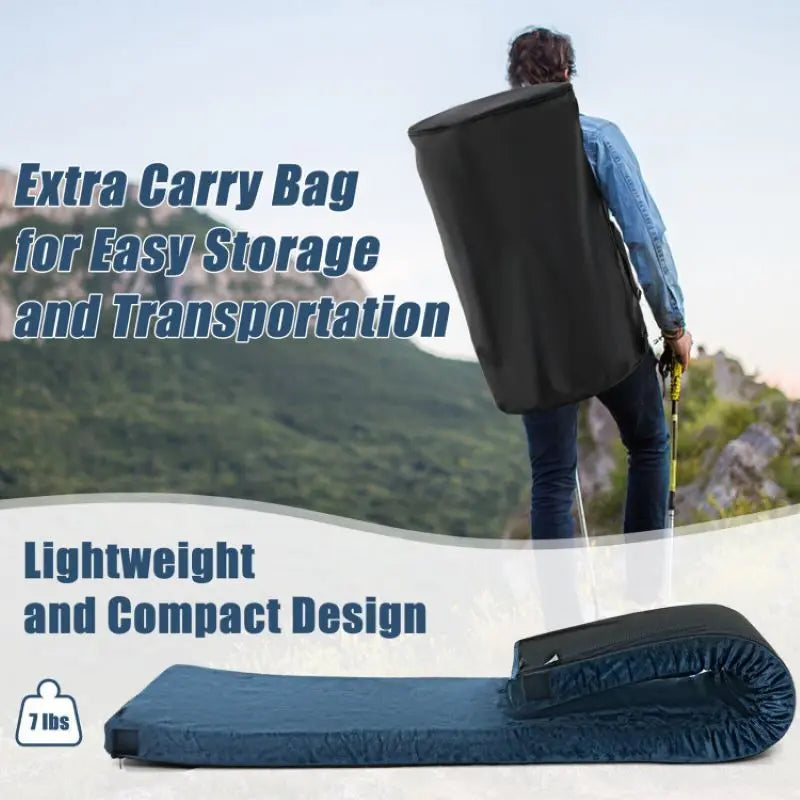 Foldable Lightweight Memory Camping Mattress with Carrying Bag Doba
