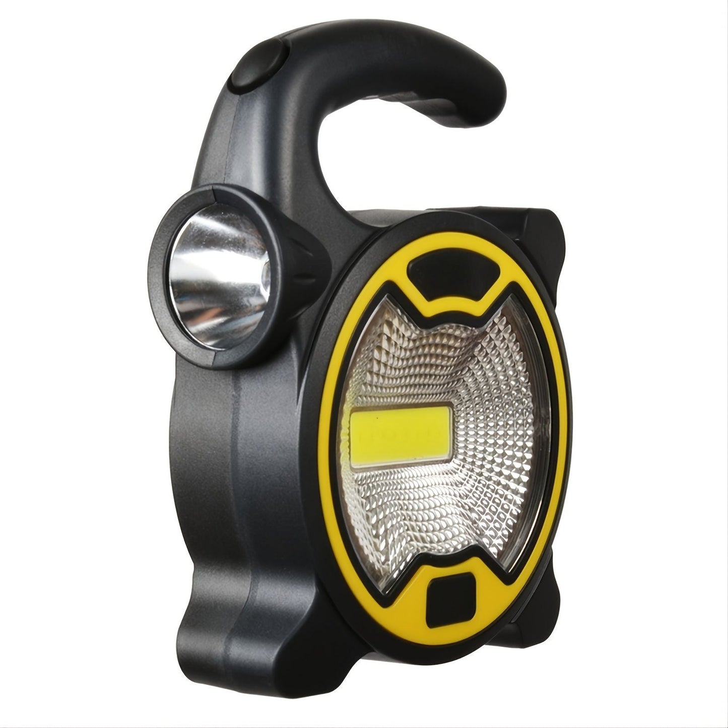 1pc LED COB Camping Flashlight Lantern AA Battery Power Floodlight + Side Torch Light Mini Portable COB Camping Lamps Work Lights(Without Battery) Doba