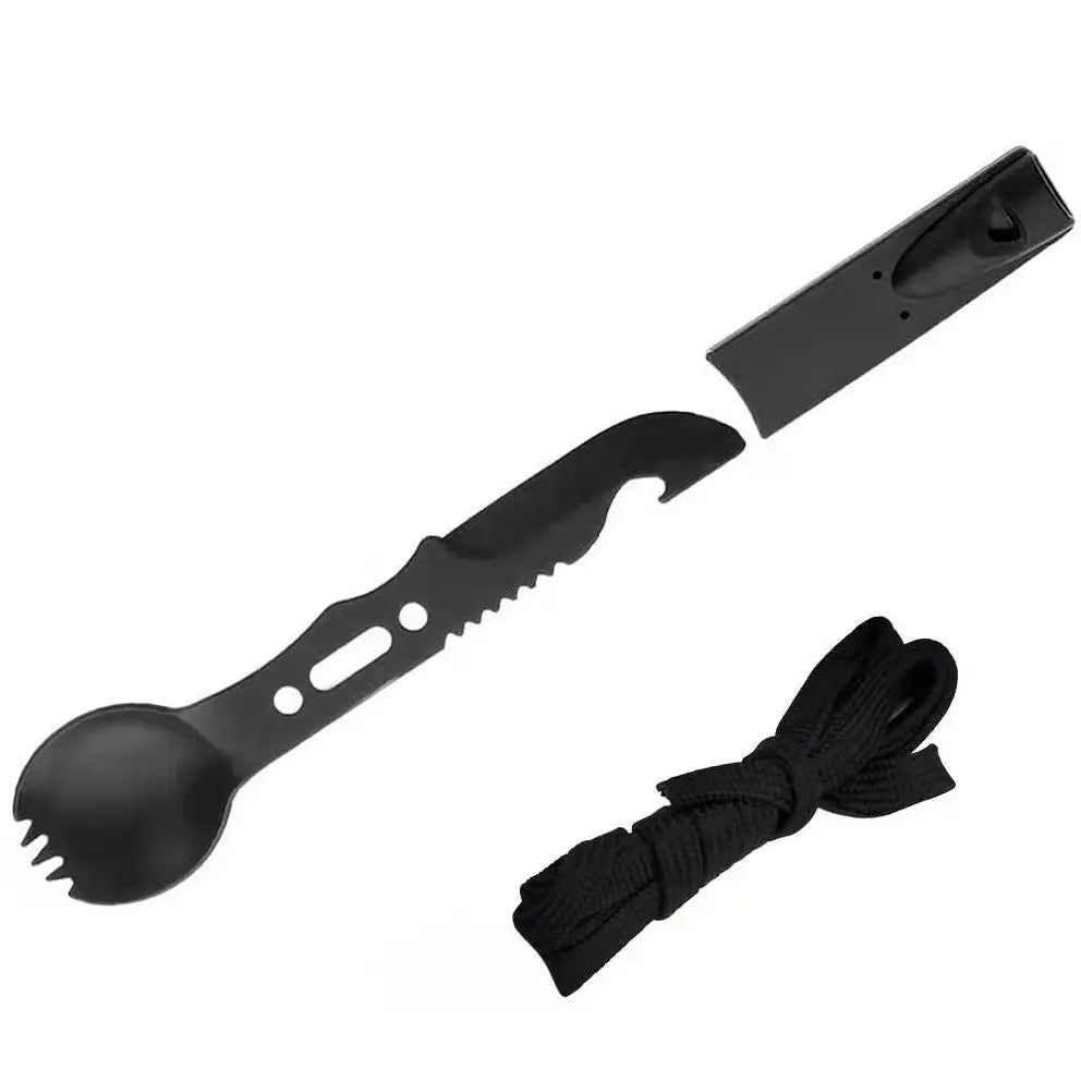 Camping Tableware Outdoor Stainless Steel Knife Fork Spoon Portable Multi-function Picnic Cutlery Outdoor Camping Equipment Doba