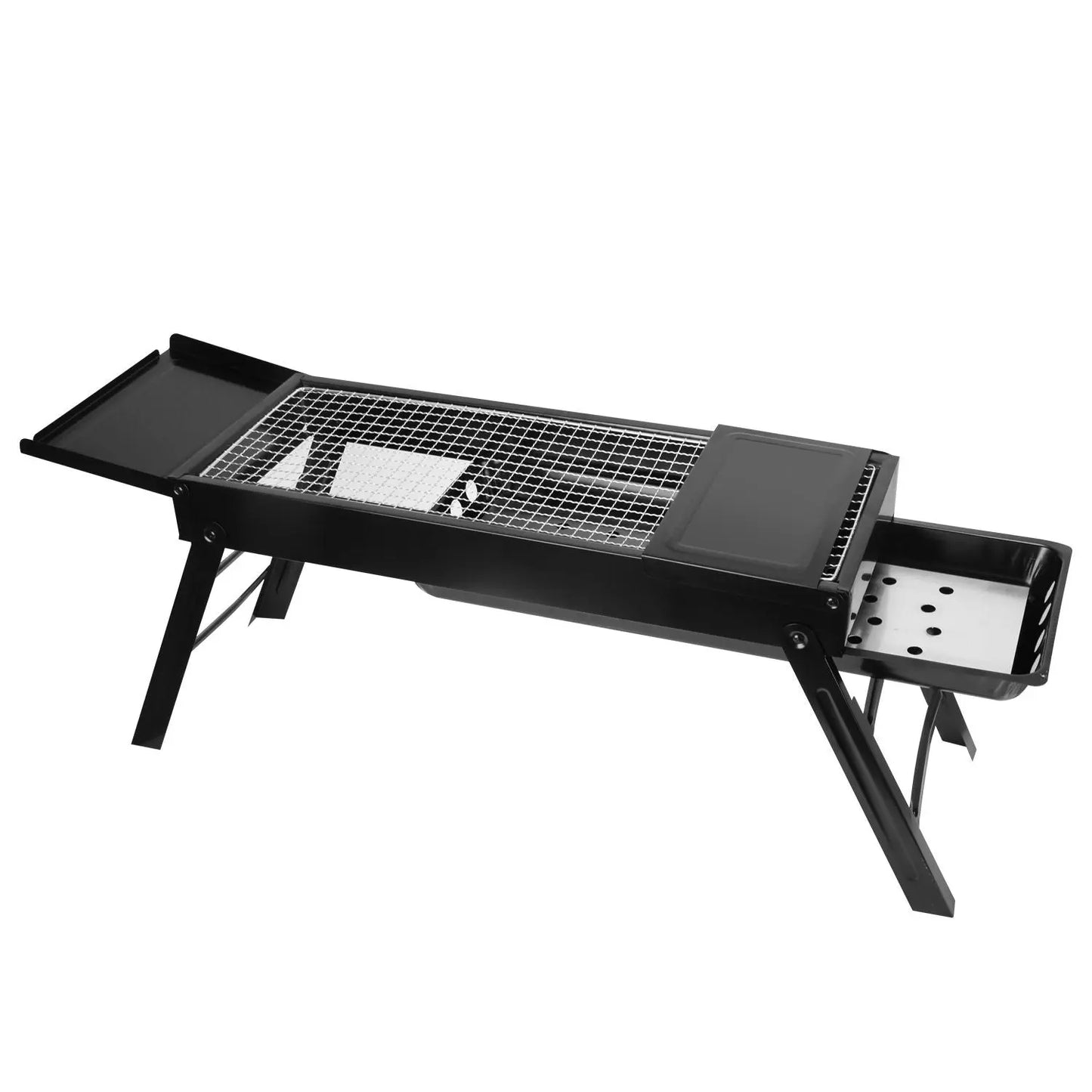 Foldable Charcoal BBQ Grill with Shelf Stainless Steel Grill Net Easy Setup Portable Tabletop Barbecue Grill for Camping Picnic Outdoor Party Backyard Doba