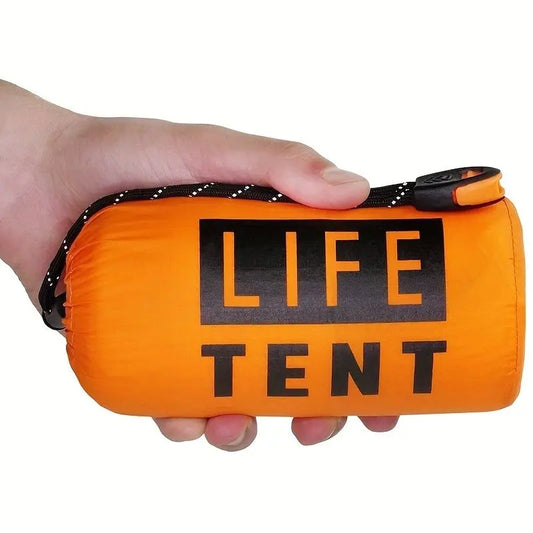 Life Tent Emergency Survival Shelter; 2 Person Emergency Tent; Emergency Shelter; Tube Tent; Survival Tarp - Includes Survival Whistle - Waterproof Thermal Blanket Tarp Tent For Camping; Hiking Doba