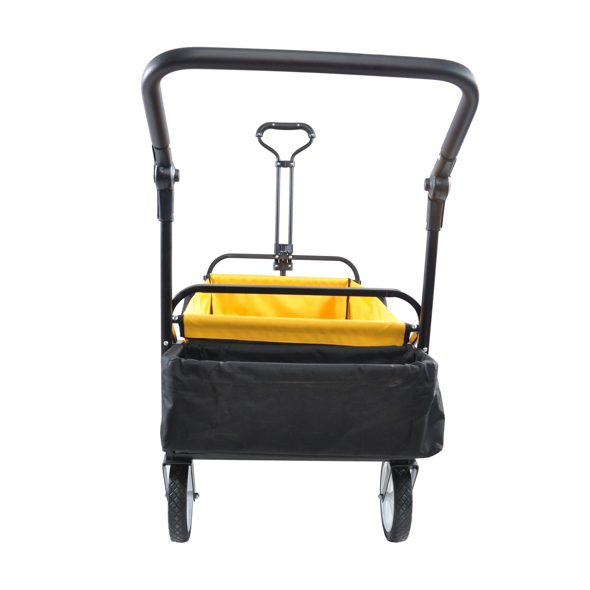 folding wagon Collapsible Outdoor Utility Wagon, Heavy Duty Folding Garden Portable Hand Cart, Drink Holder, Adjustable Handles Doba