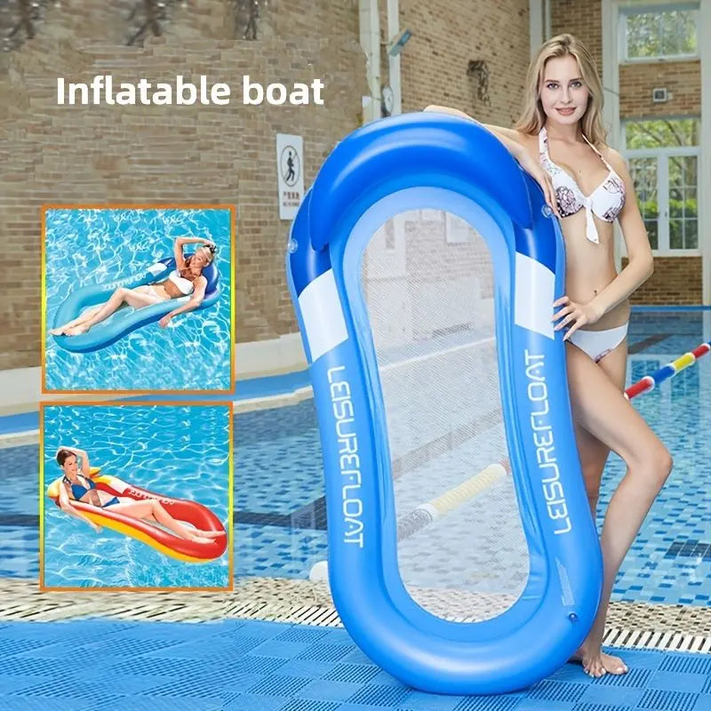 1pc Inflatable Floating Bed; Water Hammock Lounger For Summer Swimming Pool Party Doba