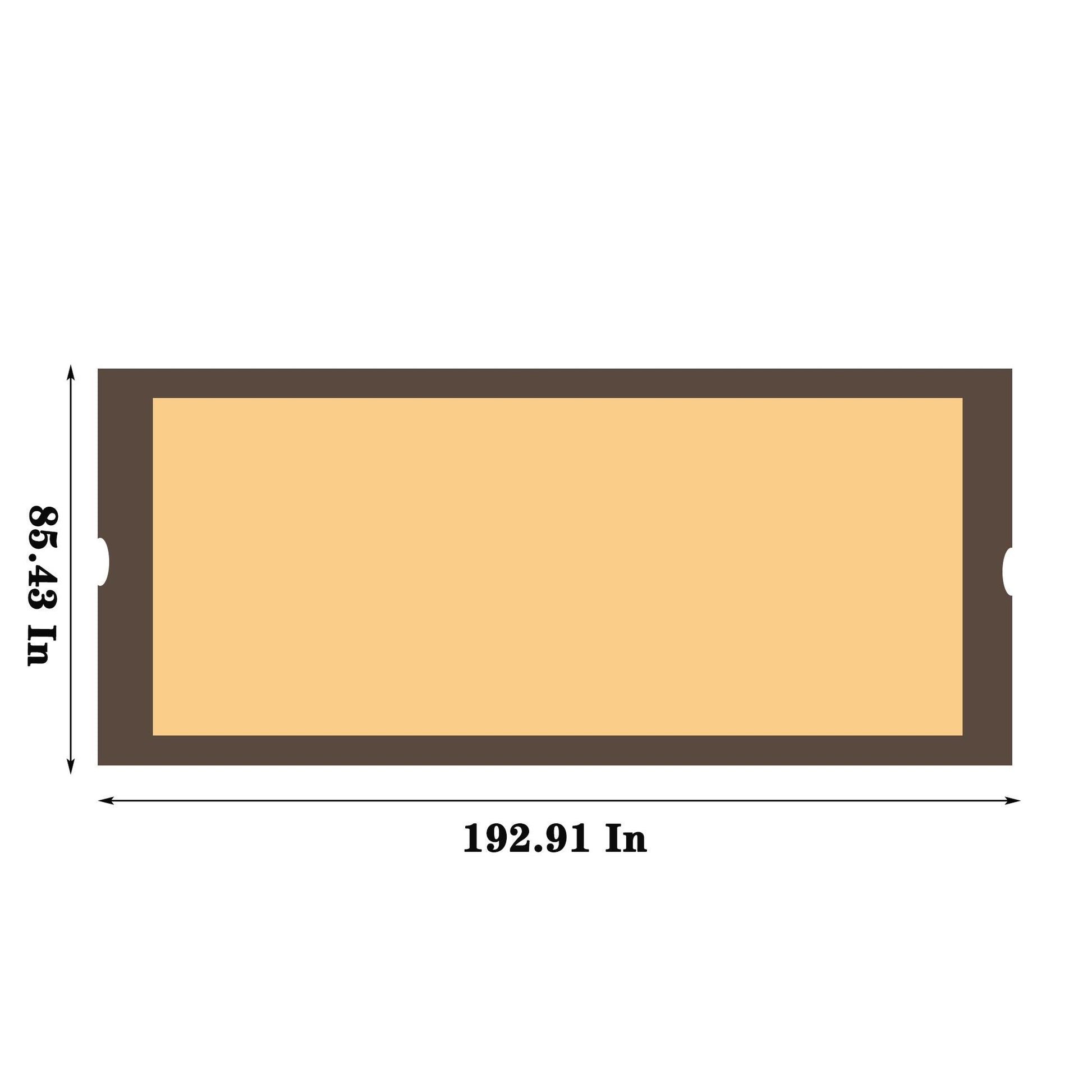 Universal Canopy Cover Replacement for 12x9 Ft Curved Outdoor Pergola Structure Doba
