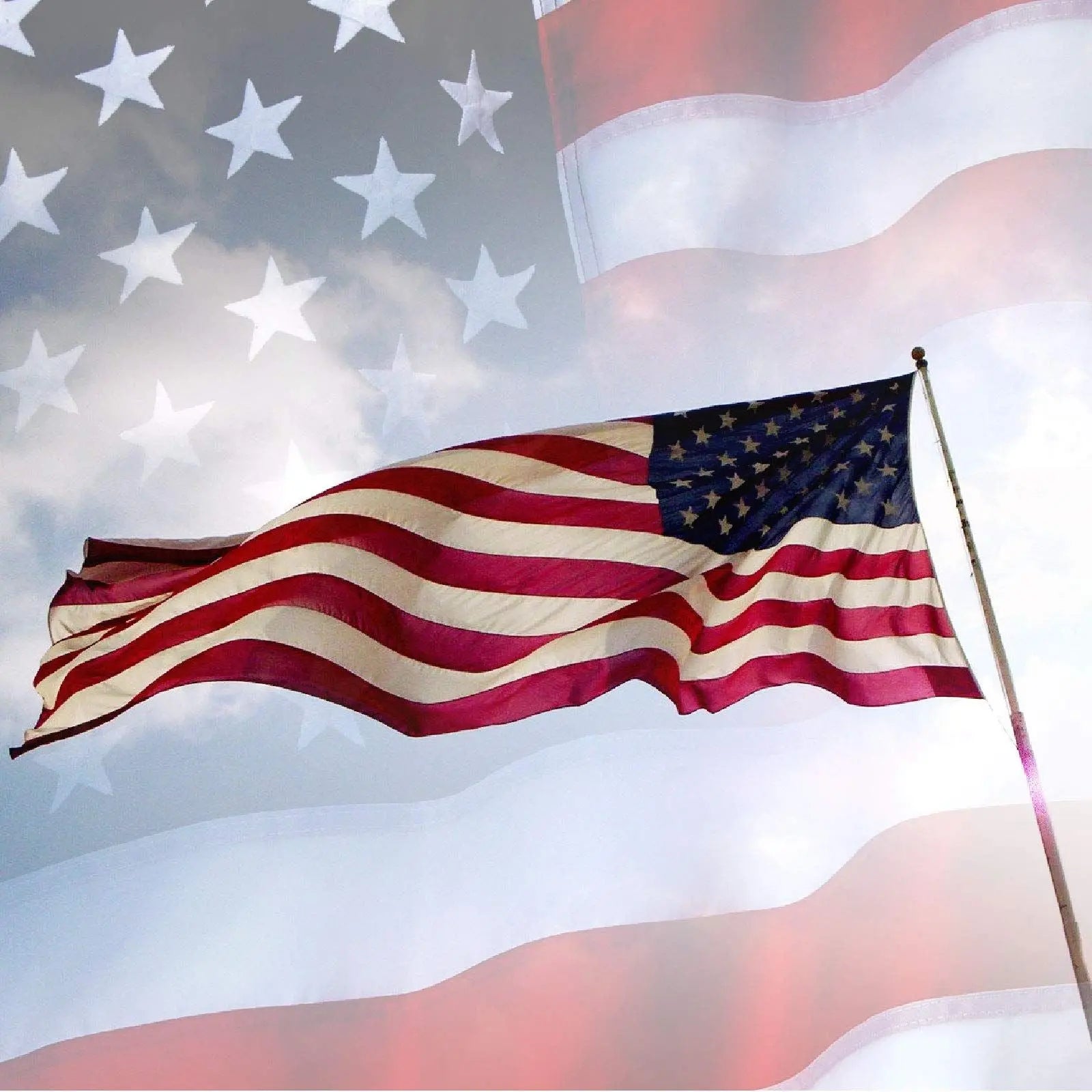 American Flag 10x15 ft 8x12 ft 6x10 ft 5x8 ft 4x6 ft 3x5 ft  2x3 ft Outdoor Heavy Duty Embroidered Stars USA Flag Sewn Stripes Fade Resistance Brass Grommets All Weather UV Active Doba