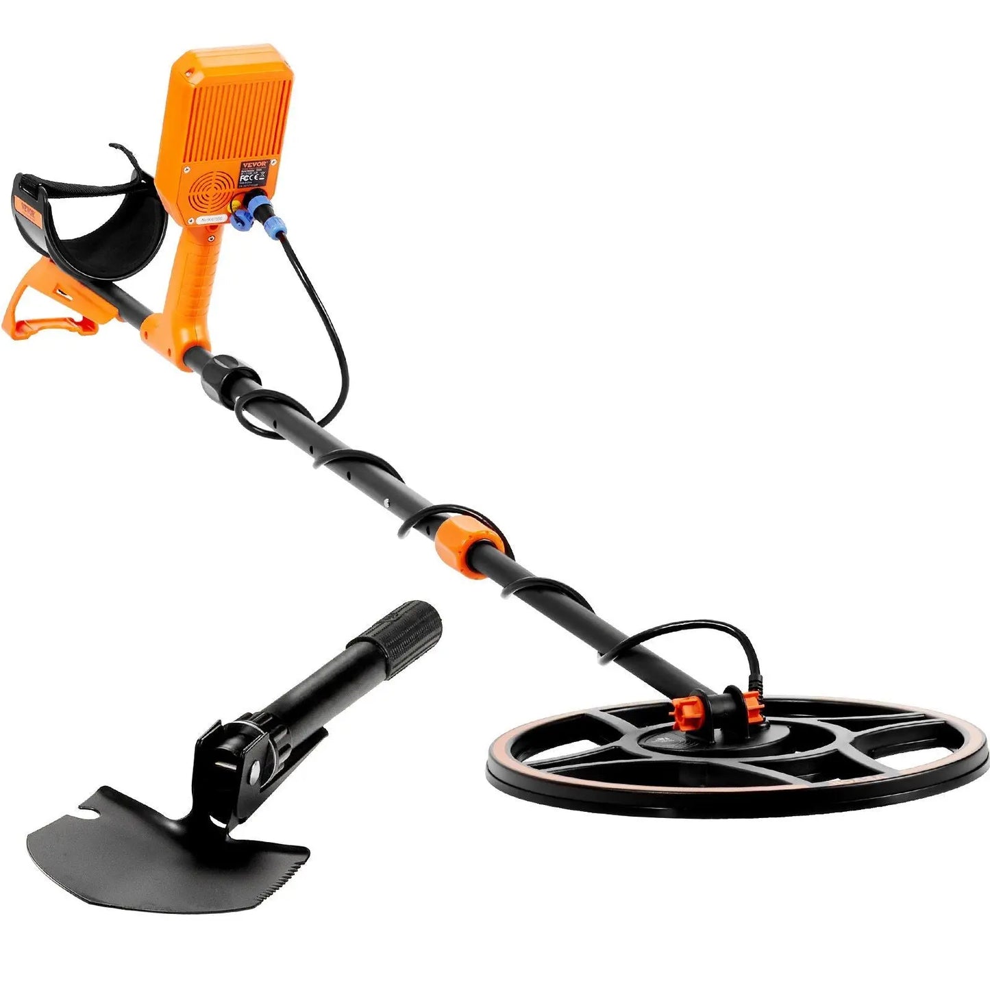 VEVOR Waterproof Metal Detector, 12" Coil, Professional Rechargeable Gold Detector, 39-50 in Adjustable with LCD 7 Modes Advanced DSP Chip Bluetooth Headset, IP68 for Detecting Gold Treasure Hunting Doba