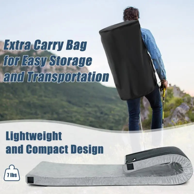 Foldable Lightweight Memory Camping Mattress with Carrying Bag Doba