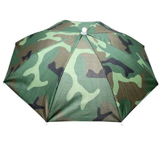 Portable Rain Hat Outdoor Folding Umbrella Fishing Sun Shade Anti-UV Camping Fishing Headwear Cap Beach Head Hat Accessory Doba