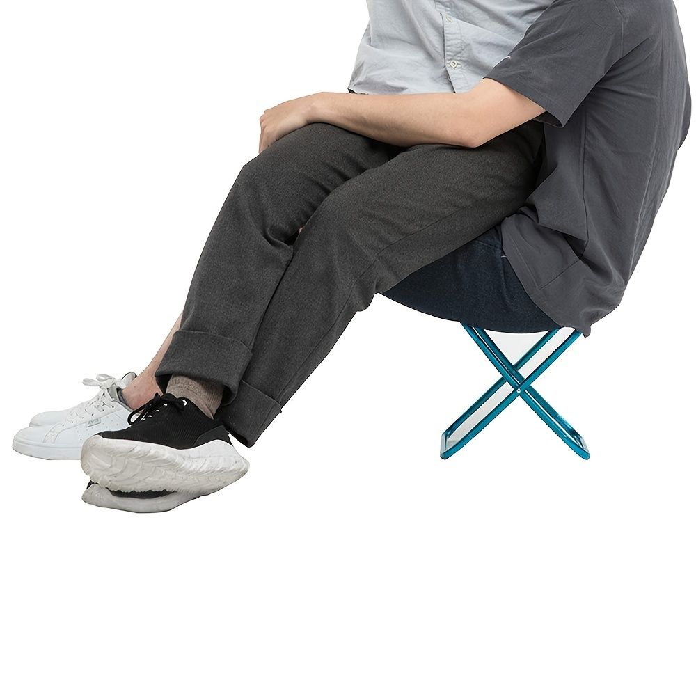 KORAMAN Blue Portable Camp Stool, Ultralight Folding Mini Chair For Camping Fishing Hiking Gardening Beach Outdoor Chair For Kid Adults Doba