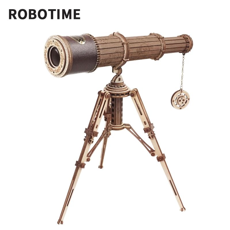 Robotime ROKR Monocular Telescope 3D Wooden Puzzle Game Assembly Toys for Children Teens Adult Birthday Christmas Gift Dropship Doba