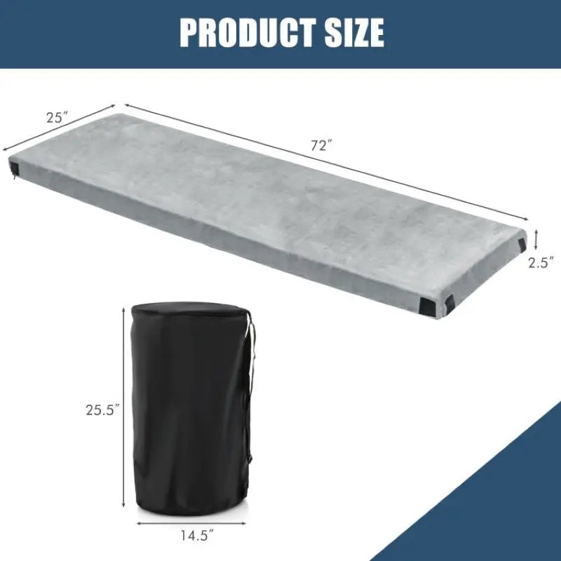 Foldable Lightweight Memory Camping Mattress with Carrying Bag Doba