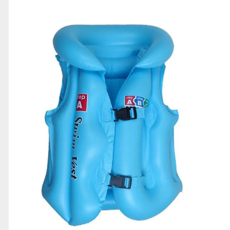 Swim Vest For Kids ; 4-12 Years Old Inflatable Swimming Floaties With Adjustable Safety Buckle & Dual Airbags For Boys Girls; Water Vest For Pool; Beach; Lake & Ocean Doba