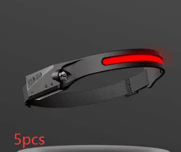 COB LED Induction Riding Headlamp Flashlight USB Rechargeable Waterproof Camping Headlight With All Perspectives Hunting Light Doba