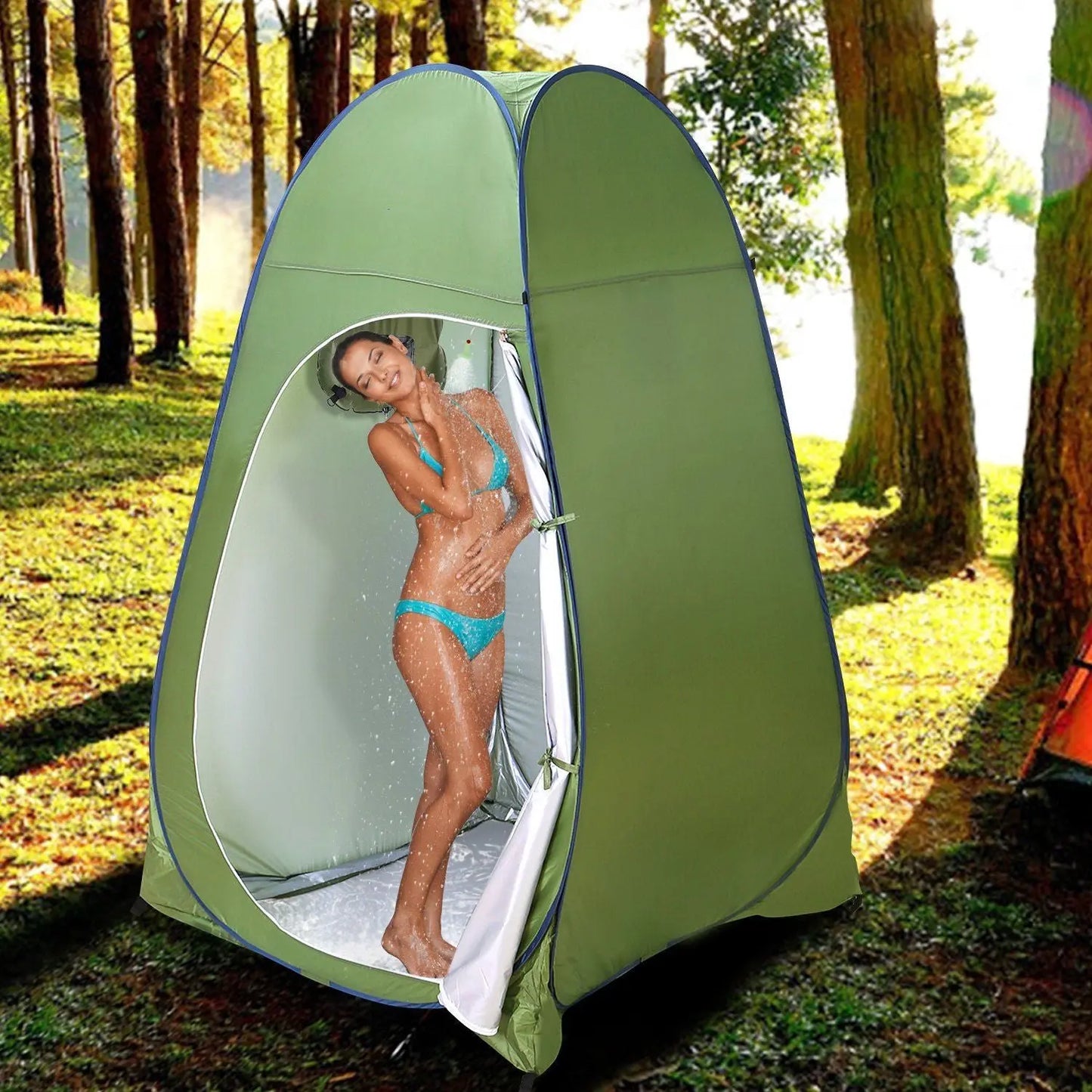 5Gal Solar Heating Camping Shower Bag w/ Removable Hose And Shower Head Doba