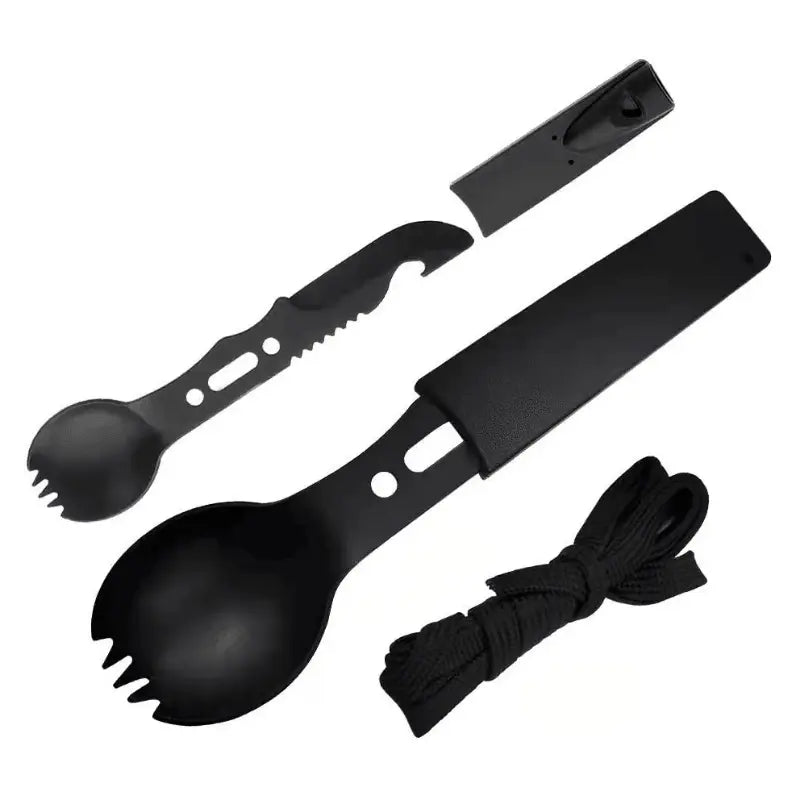 Camping Tableware Outdoor Stainless Steel Knife Fork Spoon Portable Multi-function Picnic Cutlery Outdoor Camping Equipment Doba