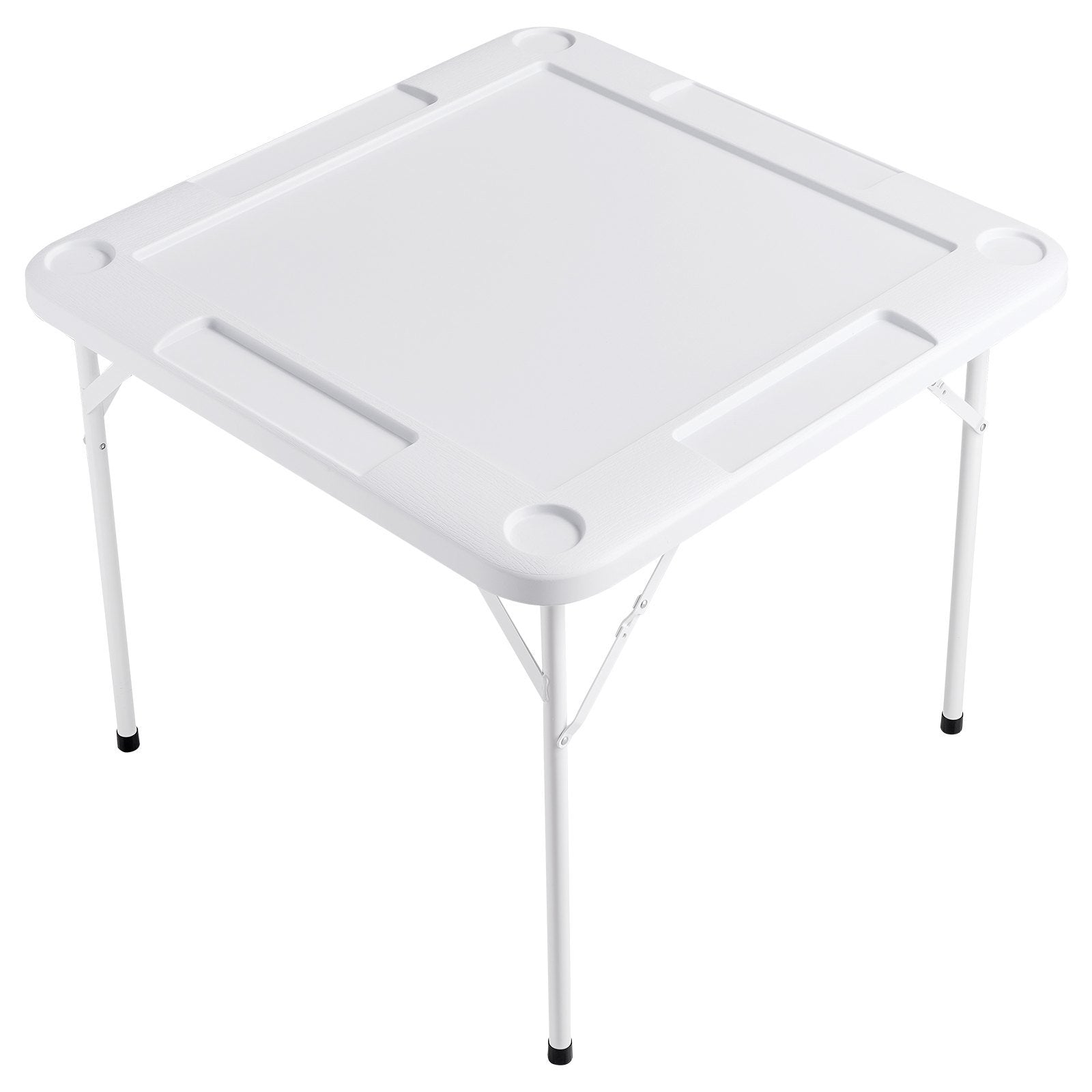 VEVOR Mahjong Table 4 Player Folding Card Table & Table Mat Cup Holder Chip Tray Doba