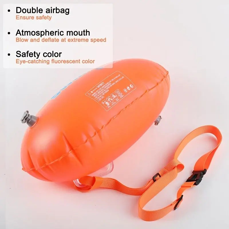 1pc High Visibility Swimming Float Safety Buoy Float With Dual Airbags Setup Doba