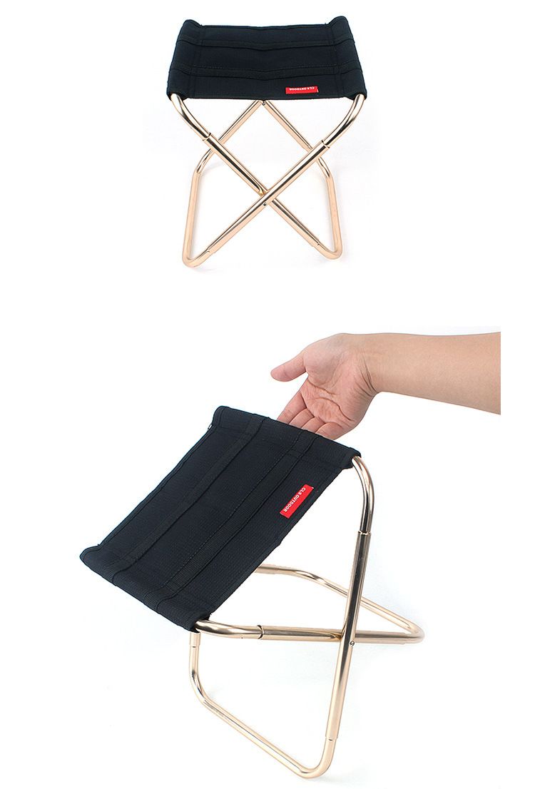 Outdoor folding chairs aluminum alloy fishing chairs barbecue folding stool portable camping pony Doba
