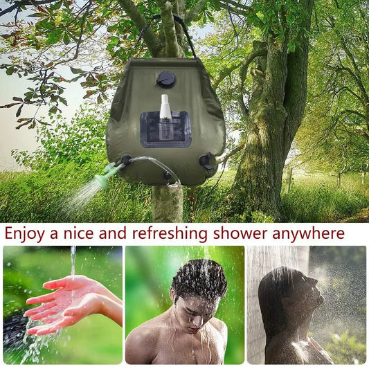 Outdoor Solar Concentrating Bath Bag Portable Shower Bag 20l Camping Shower Bath Water Bag Doba